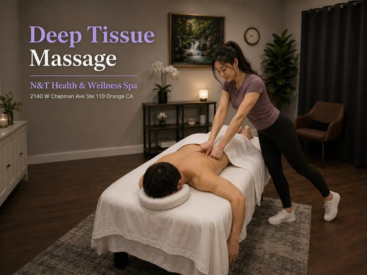 Deep tissue massage in Orange, CA at N&T Health & Wellness Spa